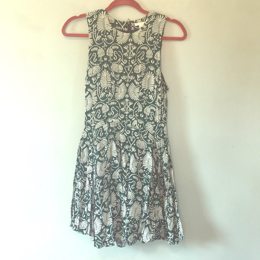 Hunter Green Print Dress